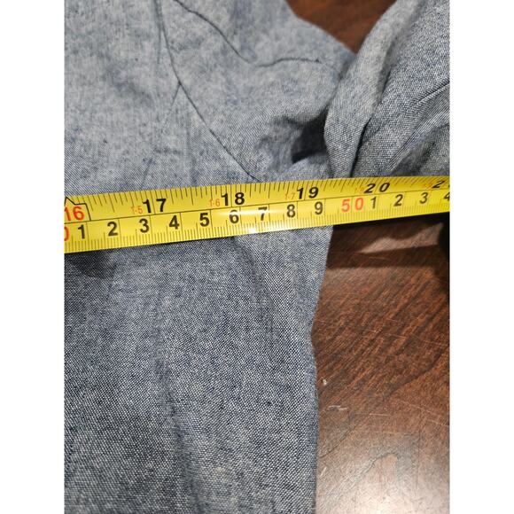 Gap Chambray Cotton Blazer Women’s 8 Blue 2-Button Polka Dot Cuff Lined Jacket - Picture 6 of 7